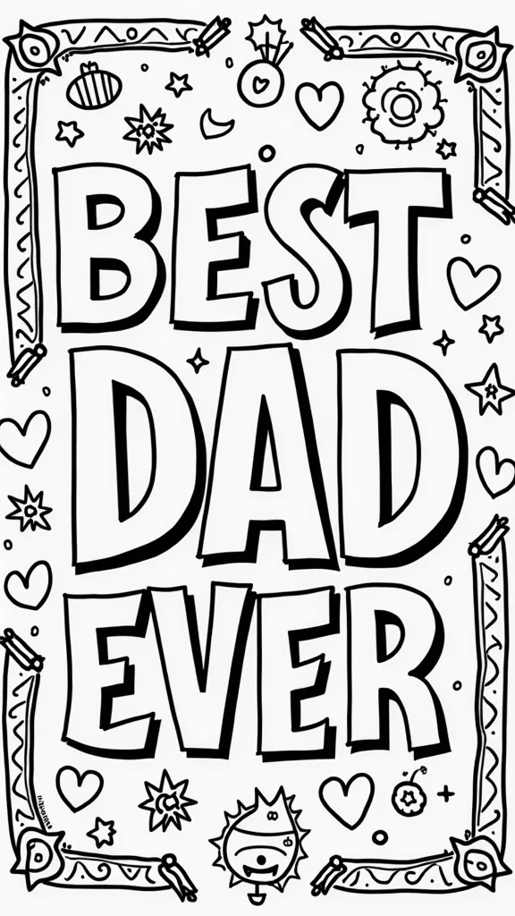 best dad ever coloring page